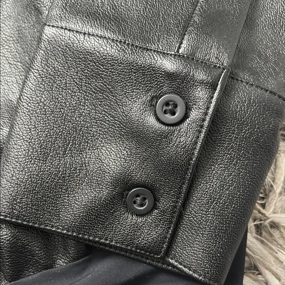 Commando Lightweight Faux Black Button Down Leather bodysuit Size Small - Picture 4 of 14